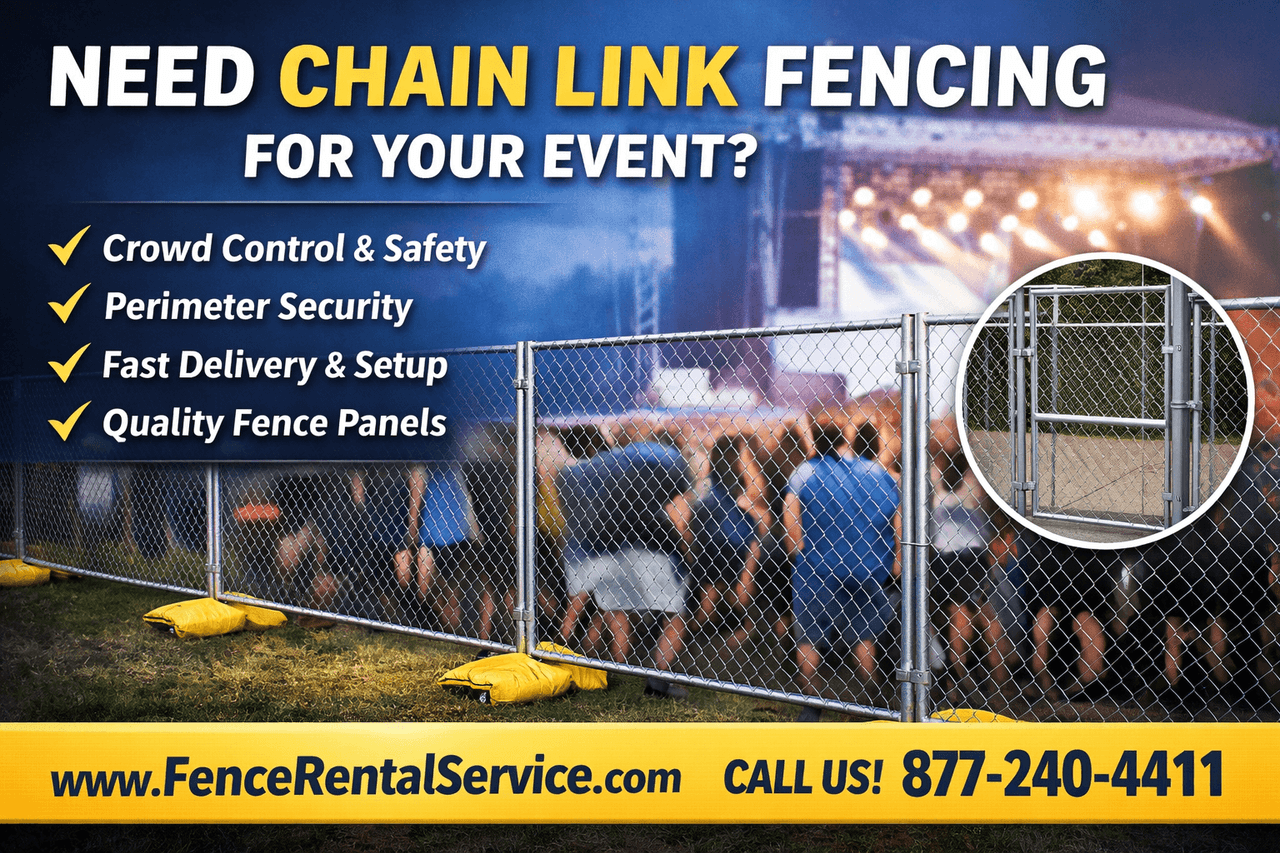 Needing to Rent Chain Link Fencing for an Event? Here's What You Should Know